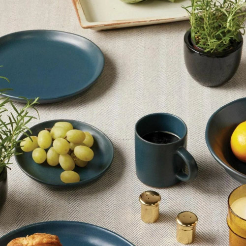 Blue Pheasant Marcus Midnight Teal Dinnerware Blue Pheasant Marcus Midnight Teal Dinnerware
